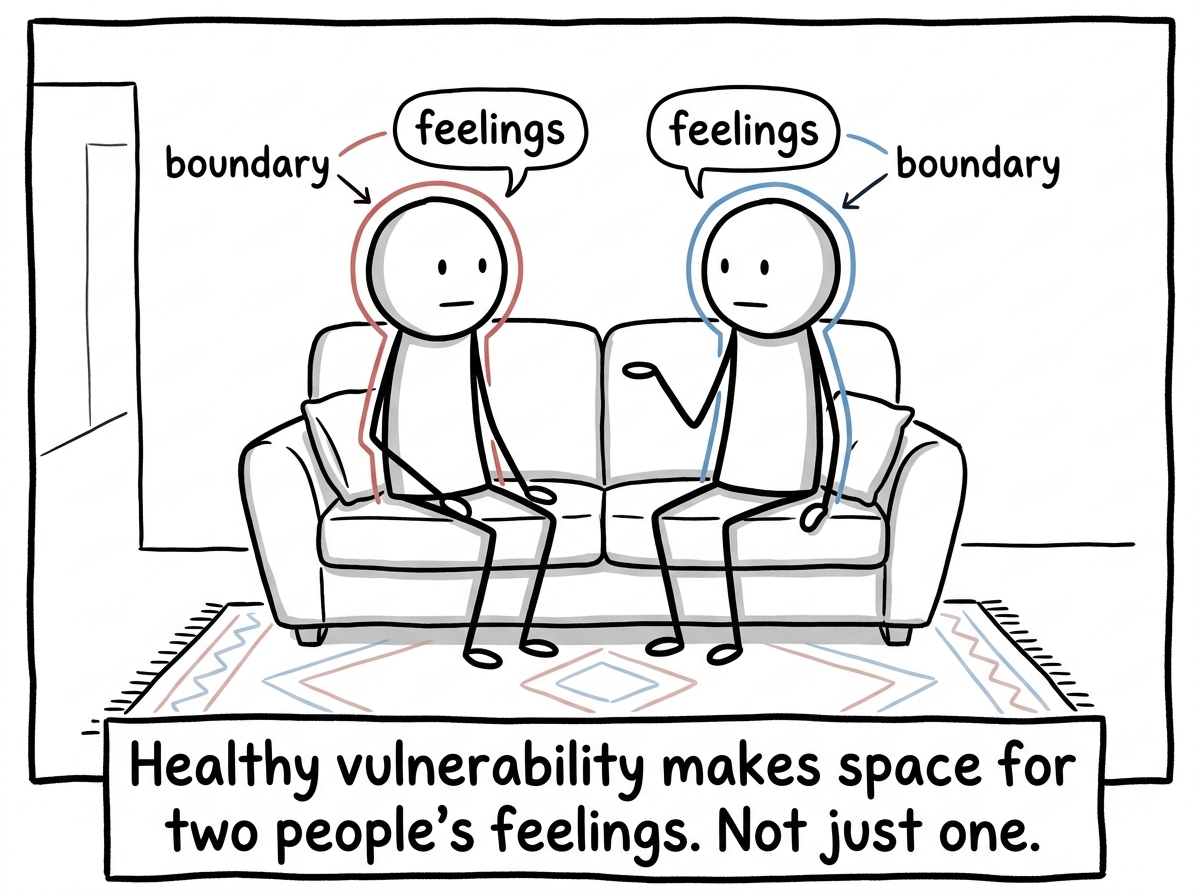 The figure in a healthy relationship where both people can set boundaries and both people can feel hurt without one always winning